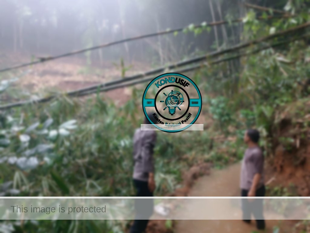 Polsek Kawali Tanggap Bencana Tanah Longsor di Sindangsari