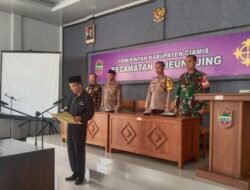 Perkuat Sinergi, Polsek Cijeungjing Hadiri Pelantikan Anggota BPD Desa Ciharalang