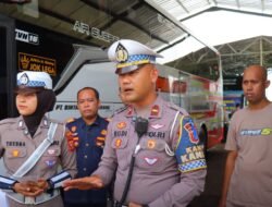 Ops Keselamatan Lodaya 2025, Satlantas Polres Ciamis Gelar Rampcheck Bus Pariwisata