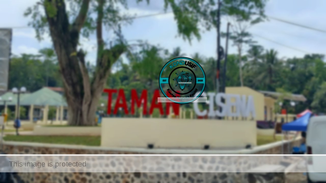 Taman Cisena Sukadana, masih dalam tahap perawatan oleh pihak ketiga dan belum diserahterimakan ke pemerintah desa. Foto: Mansurudin.