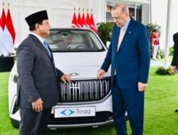 Hadiah Persahabatan, Presiden Erdoğan Serahkan Mobil Listrik Togg T10X kepada Presiden Prabowo