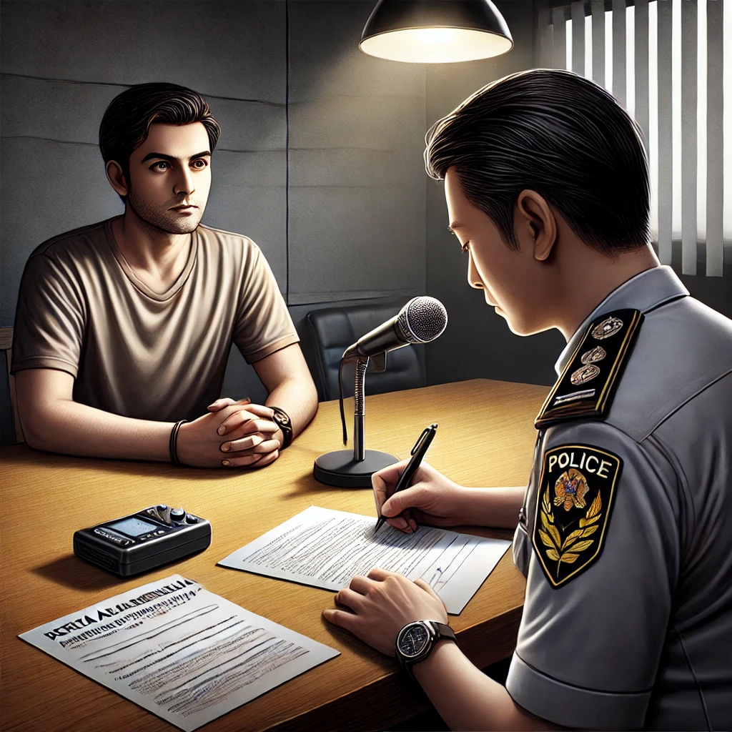 Ilustrasi Proses BAP oleh penyidik kepolisian. Gambar: Bob