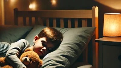 Anak susah tidur di malam hari. Masalah ini bukan hanya membuat anak kelelahan keesokan harinya, tetapi juga menguras energi orang tua. Ilustrasi : AI