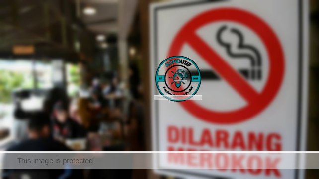 Stiker dilaranh merokok. Foto : istimewa