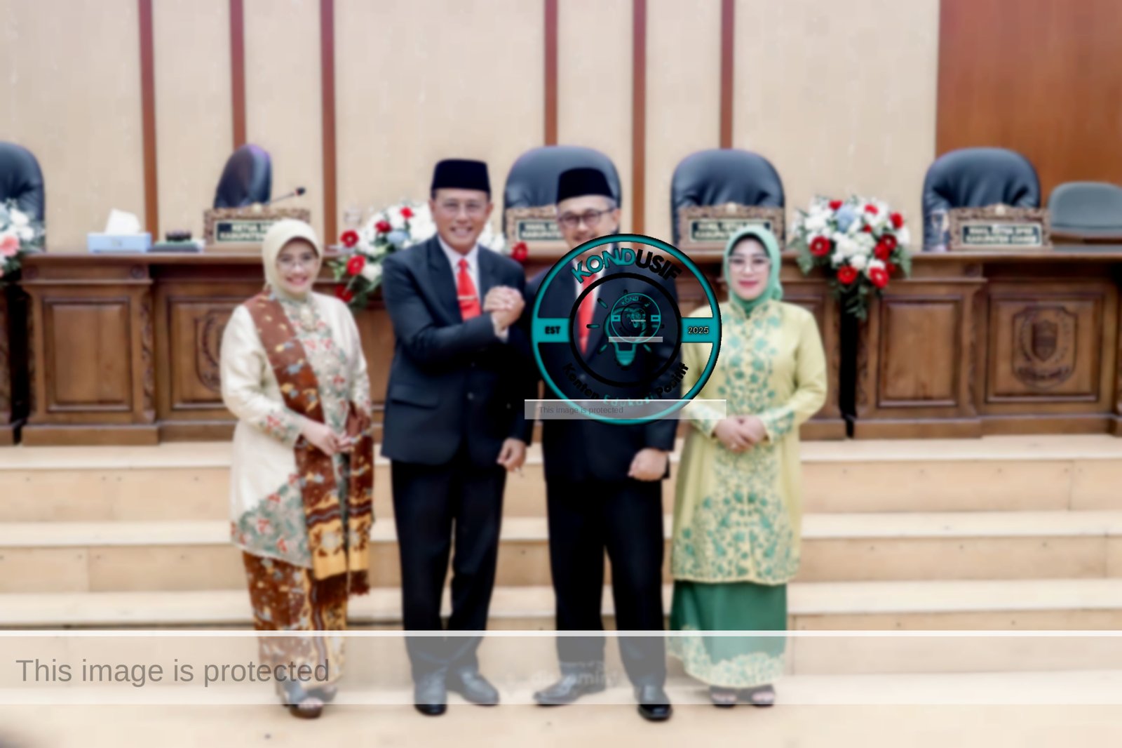 Serah terima jabatan Pj. Bupati Ciamis, Budi Waluya kepada Bupati Ciamis, Herdiat Sunarya