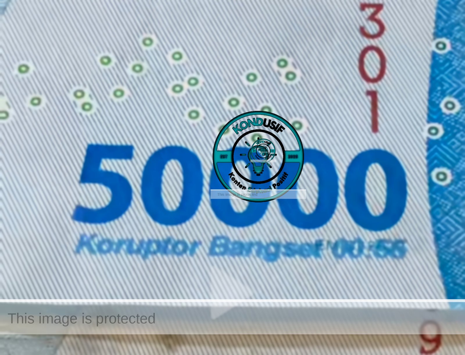 Uang bertuliskan koruptor bangsat (sumber:tangkapan layar)