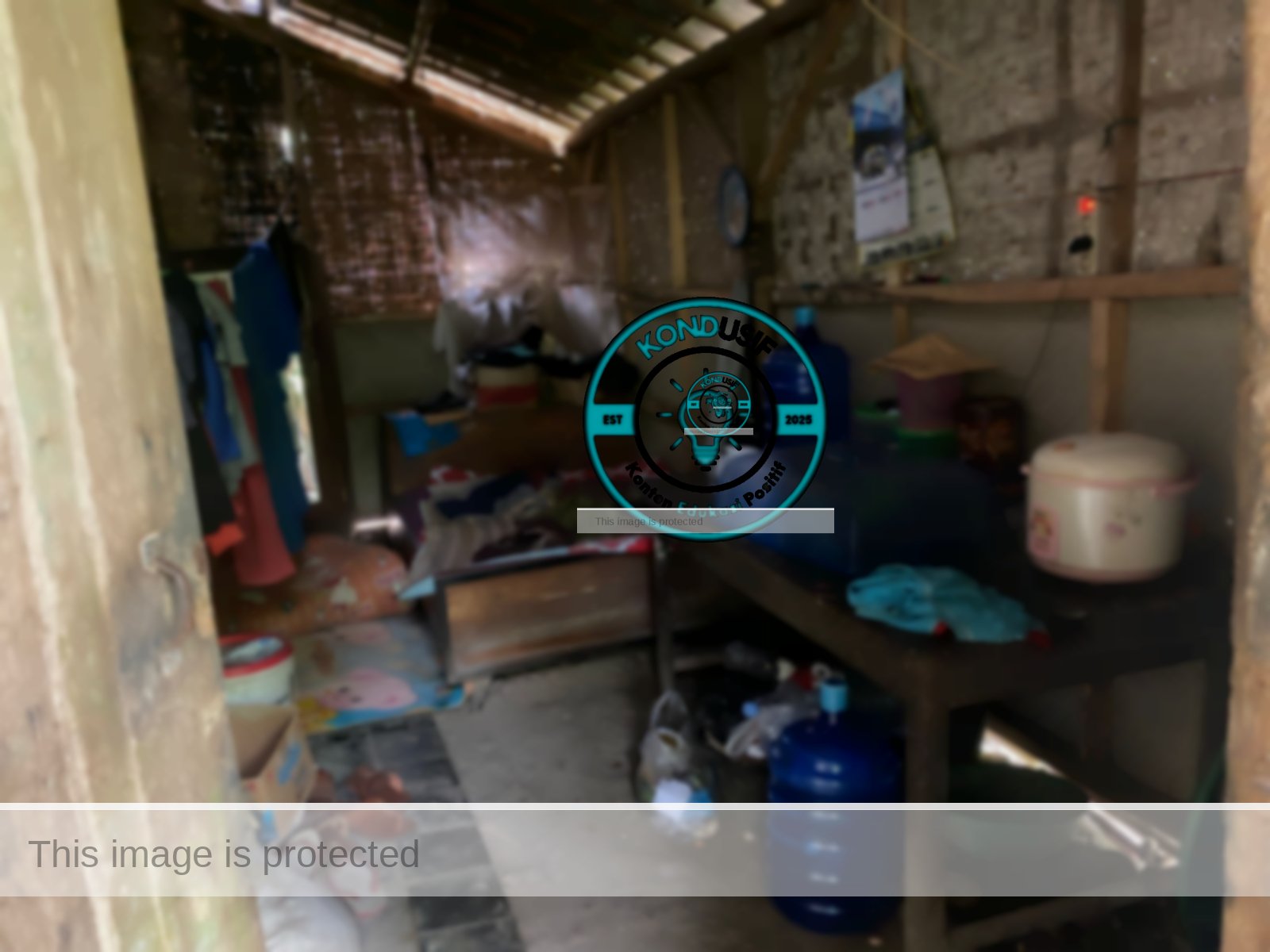 Kondisi rumah Pak Nardi penerima bantuan rutilahu Baznas Ciamis