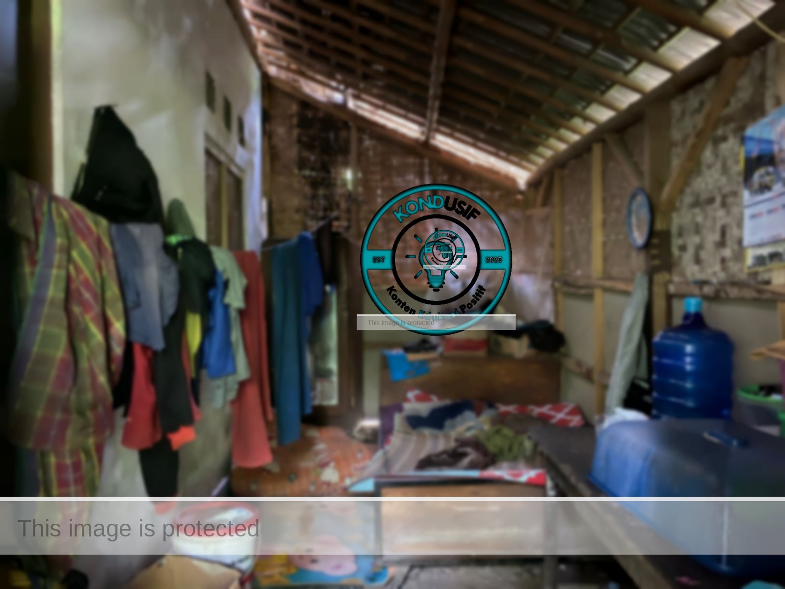 Kondisi rumah Pak Nardi yang mendapat bantuan rutilahu Baznas