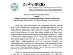 Dewan Pers Klarifikasi Dugaan Penghalangan Penyidikan oleh Direktur Pemberitaan JakTV