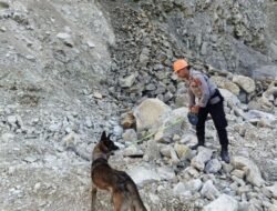 Tim K-9 Evakuasi Korban Longsor Cipanas, Empat Titik Terendus