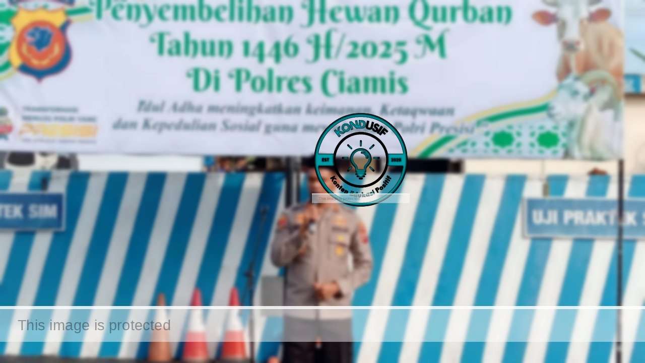 Iduladha Polres Ciamis sembelih puluhan hewan kurban