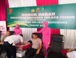 Donor Darah Polres Ciamis Semarakkan HUT Bhayangkara ke-79