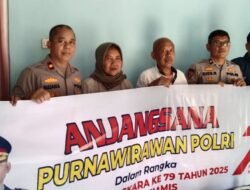 Wakapolres Ciamis Anjangsana ke Purnawirawan di Desa Citereup Sambut HUT Bhayangkara ke-79
