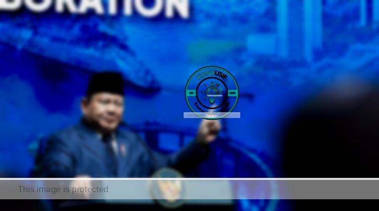 Presiden Prabowo Subianto saat membuka Konferensi Internasional 2025 yang digelar di Jakarta Convention Center (JCC) (foto:BPMI Setrper)