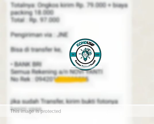 Pesan whatsapp yang dimintai biaya ongkir