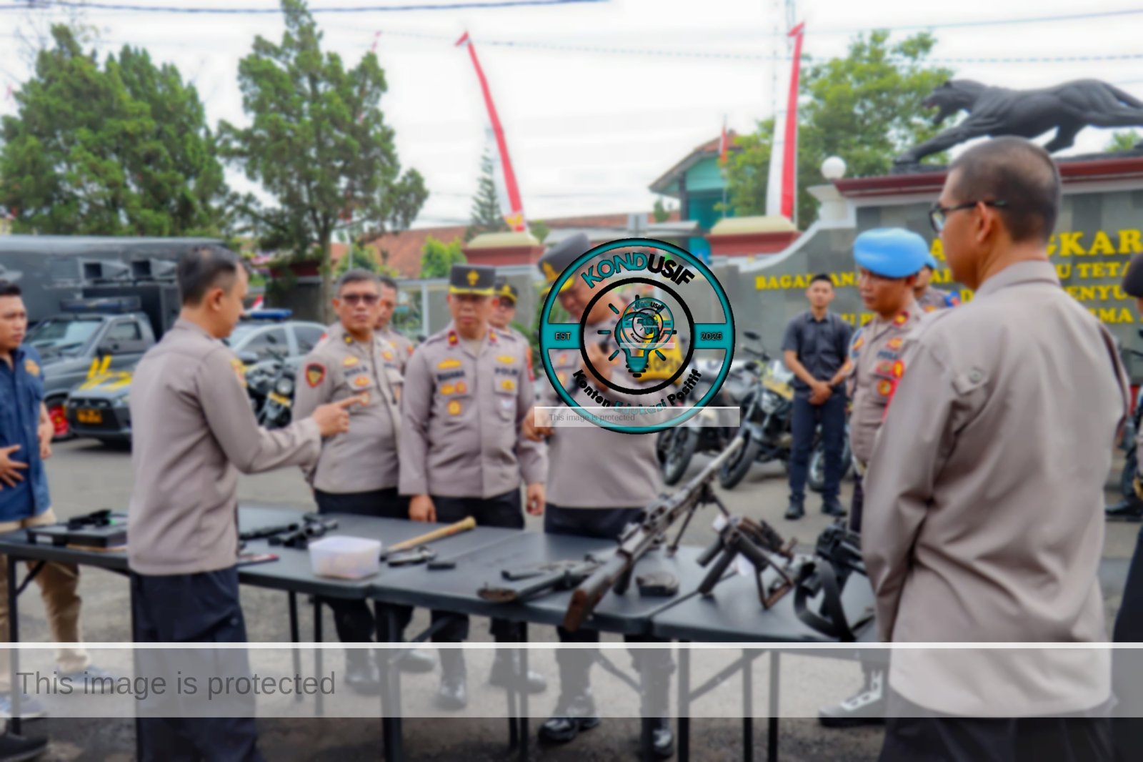 Polres Ciamis Periksa Senjata dan Kendaraan Dinas