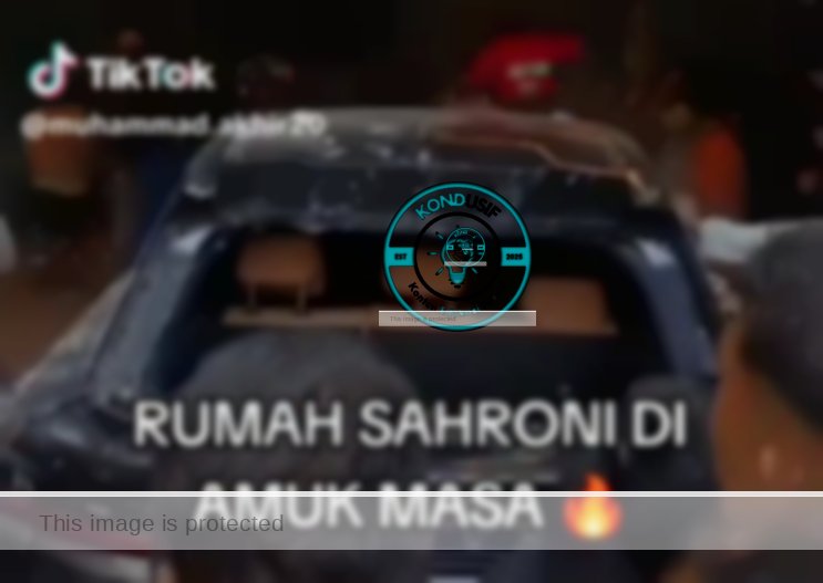 Rumah ahmad sahroni digeruduk warga (foto: screenshot postingan pengguna tiktok)