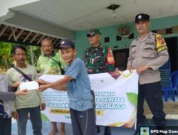 Polsek Cisaga Dampingi Penyaluran Bantuan Pertanian, Dorong Ketahanan Pangan di Desa