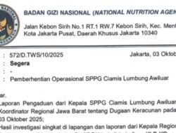 SPPG Ciamis Lumbung Awiluar Ditutup, BGN Tunggu Hasil Laboratorium