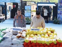 Prabowo Pimpin Pemusnahan 214 Ton Narkoba Senilai Rp29 Triliun