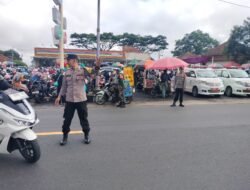 Polsek Cihaurbeuti Turun ke Lapangan, Jalan Sehat PHBN Berlangsung Tanpa Hambatan