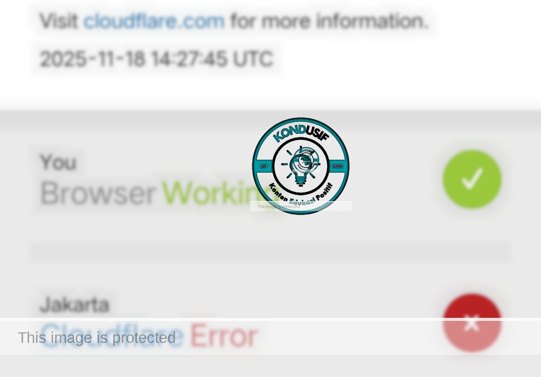 Tangkapan layar situs web yang mengalami error