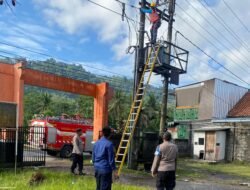 Polsek Pamarican Amankan Kebakaran Gardu Listrik PLN di Desa Kertahayu