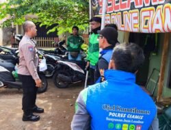 Datangi Basecamp, Polres Ciamis Ajak Ojol Jaga Kondusivitas Wilayah Jelang Nataru