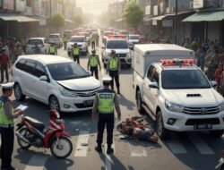 Kecelakaan Beruntun di Ir. H. Djuanda Ciamis, Satu Pengendara Motor Luka-Luka