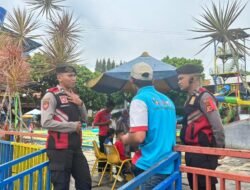 Libur Awal Tahun, Polisi Perketat Penjagaan di Waterboom Sukahaji Ciamis