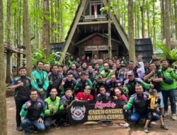 Sambangi Markas Ojol, Polsek Ciamis Perkuat Keamanan Wilayah Ciamis Pasca Nataru