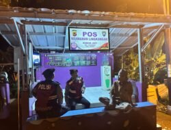 Humanis, Pasukan Roda 4 Polres Ciamis Patroli dan Beri Imbauan ke Warga di Pos Ronda Kebon Jati