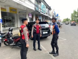 Jamin Keamanan Pusat Keramaian, Sat Samapta Polres Ciamis Sambangi Kawasan Ruko Terminal