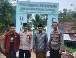 Kawal Pawai Taaruf Isra Mikraj, Polsek Rajadesa Pastikan Syiar Warga Sirnasari Berjalan Khidmat