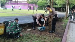 Sinergi TNI-Polri Percantik Taman Lokasana, Wujudkan Ruang Publik yang Bersih dan Nyaman