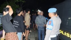 Pastikan Warga Tidur Nyenyak, Puluhan Personel Polres Ciamis Jaga Ketat Pusat Kota