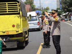 Turun Langsung ke Jalur Mudik, Kapolres Ciamis Atur Lalu Lintas di Pos Pam Sindangkasih