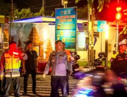 Kapolres Ciamis Pimpin Langsung Pengamanan Malam Takbiran di Alun-Alun