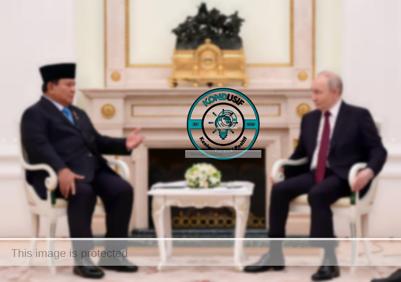 Presiden RI Prabowo Subianto kembali menunjukkan kedekatannya dengan Presiden Rusia Vladimir Putin. Keduanya menggelar pertemuan maraton selama lima jam di Istana Kremlin, Moskow, (foto: BPMI Setpres).