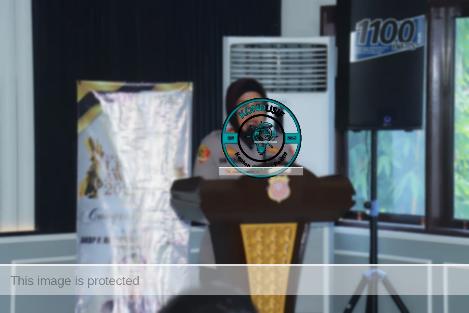 Foto: Ketua Primkoppol Polres Ciamis AKP Hj Iis Yeni Idaningsih Saat Menyampaikan Laporan Kegiatan