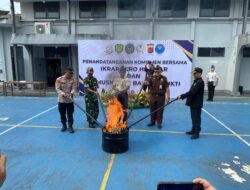 Lapas Ciamis Tabuh Genderang Perang Lawan Halinar, Barang Bukti Razia Dimusnahkan