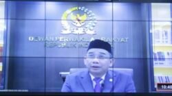 Anggota Komisi III DPR RI, Rudianto Lallo, saat mewakili DPR dalam sidang lanjutan pengujian materiil UU Nomor 1 Tahun 2023 tentang KUHP di Gedung MK, sumber foto: Humas MKRI.