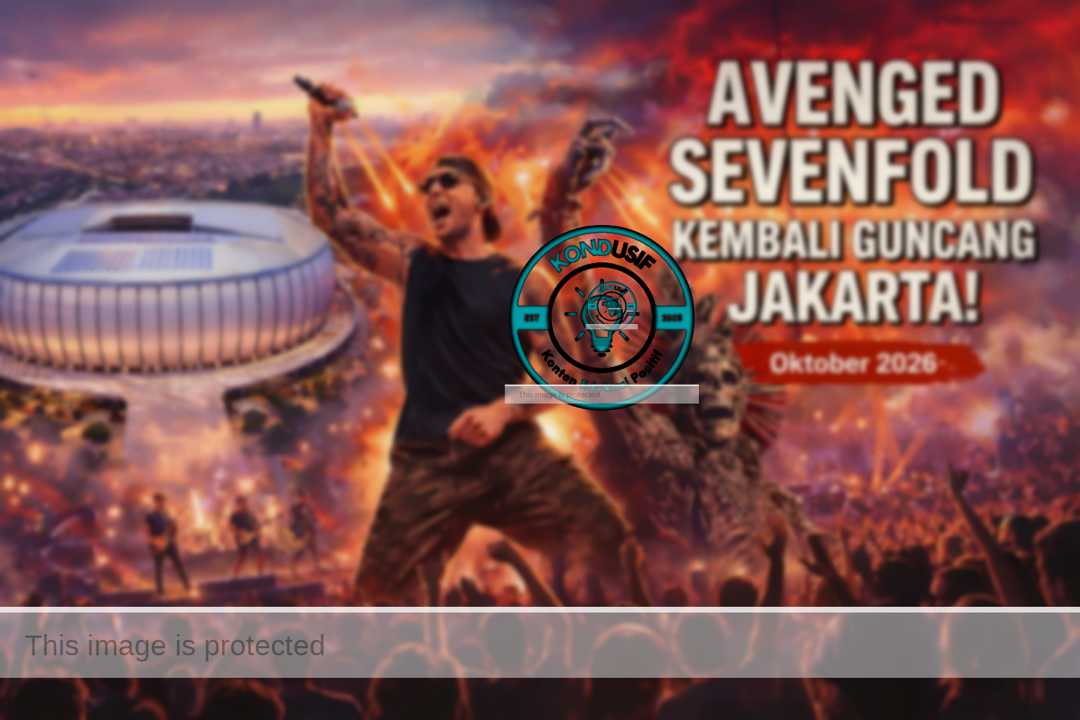 Avenged Sevenfold Kembali Guncang Jakarta, Konser Digelar Oktober 2026 di JIS, (foto: ilustrasi/kondusif.com/fauza)
