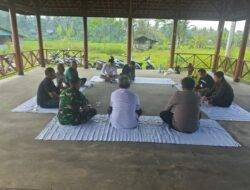 Antisipasi Kejahatan & Bencana, Tiga Pilar Cijeungjing “Sapa” Warga di Balai Gapoktan