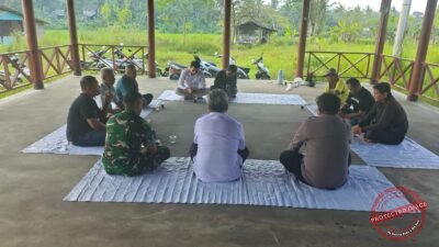 Antisipasi Kejahatan & Bencana, Tiga Pilar Cijeungjing “Sapa” Warga di Balai Gapoktan