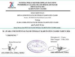 Kecamatan Cikoneng Juara Umum Pentas PAI SD Tingkat Kabupaten Ciamis 2026