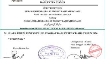 Kecamatan Cikoneng Juara Umum Pentas PAI SD Ciamis 2026