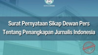 Tegas! Dewan Pers Desak Pemerintah Bebaskan Jurnalis yang Ditangkap Israel
