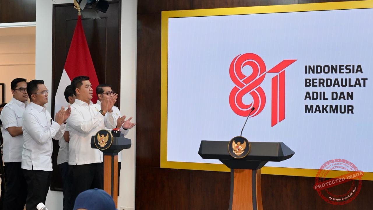 Logo dan identitas visual Hari Ulang Tahun (HUT) ke-81 Kemerdekaan Republik Indonesia. (Dok, foto. Kementerian Sekretariat Negara RI)