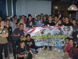 Seru! Kapolres Ciamis Ajak Puluhan Wartawan Touring Bareng ke Pangandaran